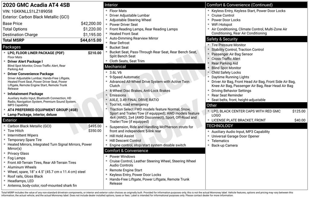 Used 2020 GMC Acadia AT4 SUV