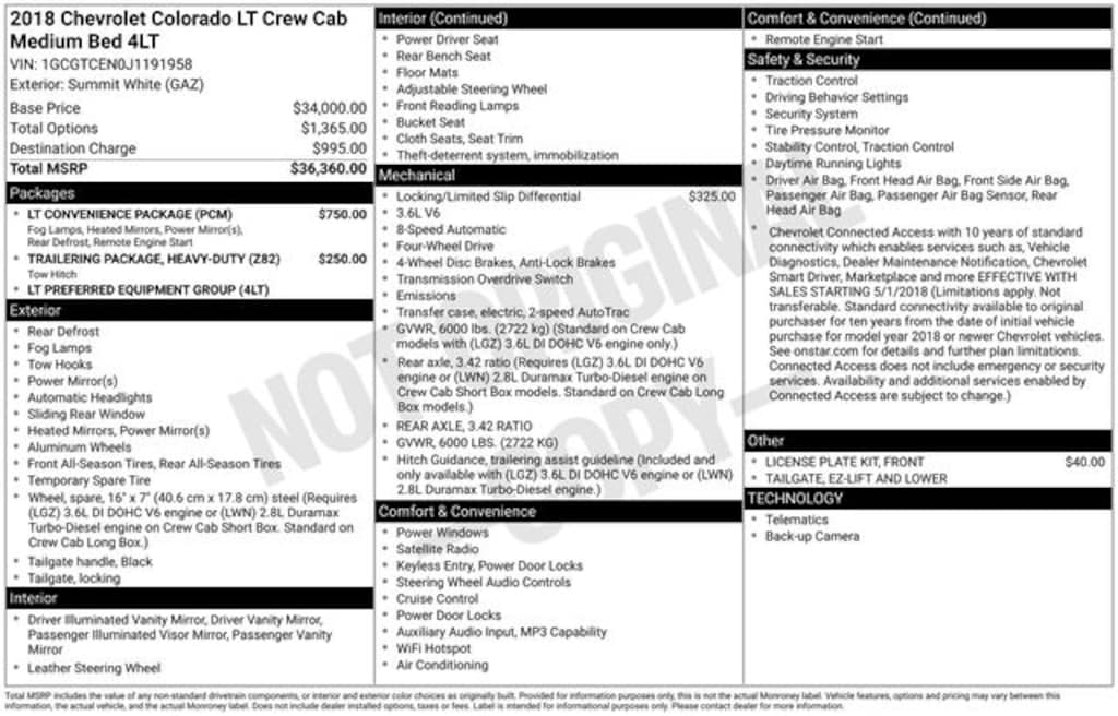 Used 2018 Chevrolet Colorado LT Truck Crew Cab