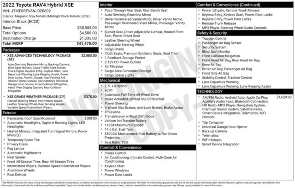 Used 2022 Toyota RAV4 Hybrid XSE SUV