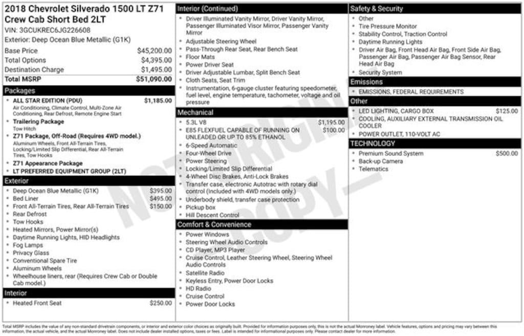 Used 2018 Chevrolet Silverado 1500 LT Truck Crew Cab