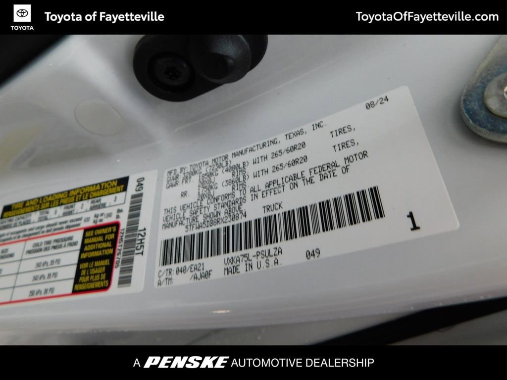 Used 2024 Toyota Tundra For Sale at Toyota of Fayetteville | Stock