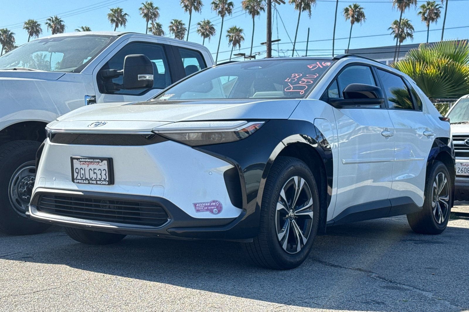Used 2023 Toyota bZ4X XLE with VIN JTMAAAAA9PA010058 for sale in Los Angeles, CA