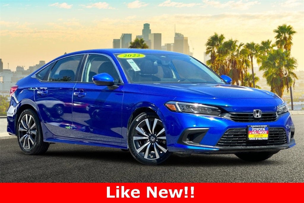 Used 2022 Honda Civic EX with VIN 2HGFE1F76NH317484 for sale in Hollywood, CA