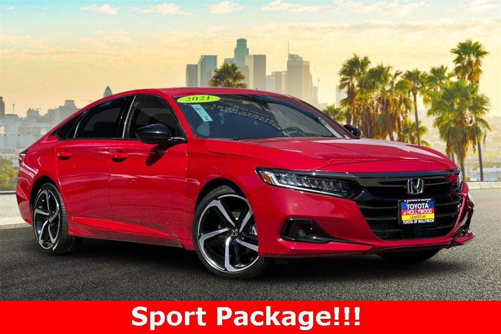 Used 2021 Honda Accord Sport with VIN 1HGCV2F30MA025526 for sale in Hollywood, CA