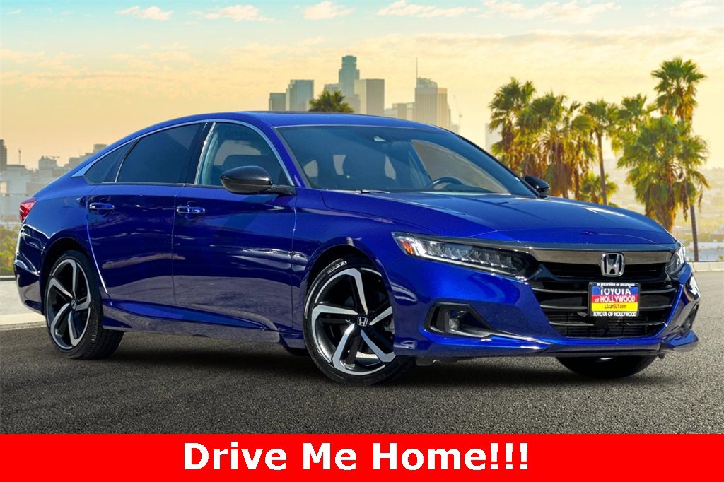 Used 2021 Honda Accord Sport with VIN 1HGCV1F32MA085737 for sale in Hollywood, CA