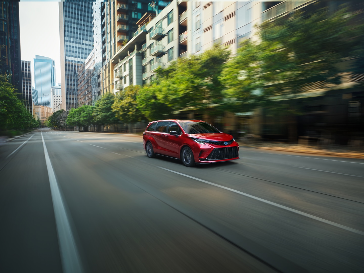  2026 Toyota Sienna driving in city