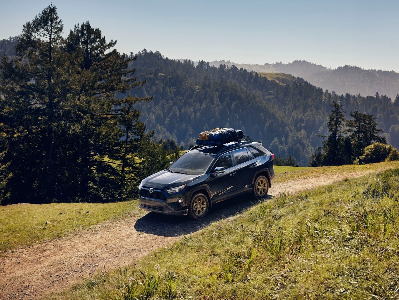 Toyota RAV4 Hybrid on dirt road