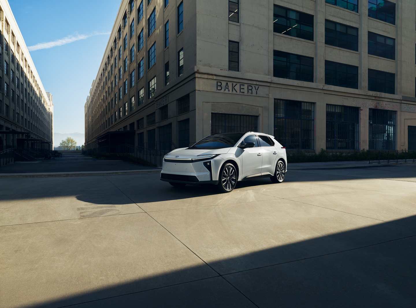  Toyota bZ in the city