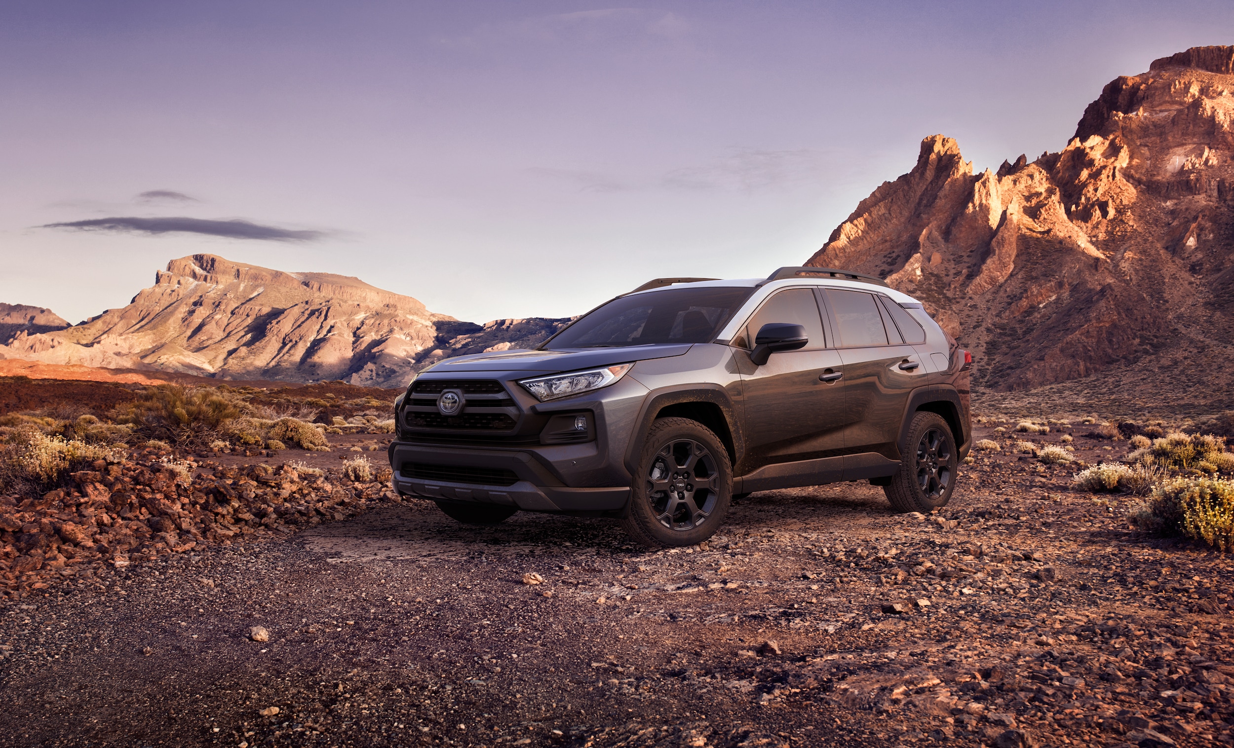 Toyota RAV4 on dirt road