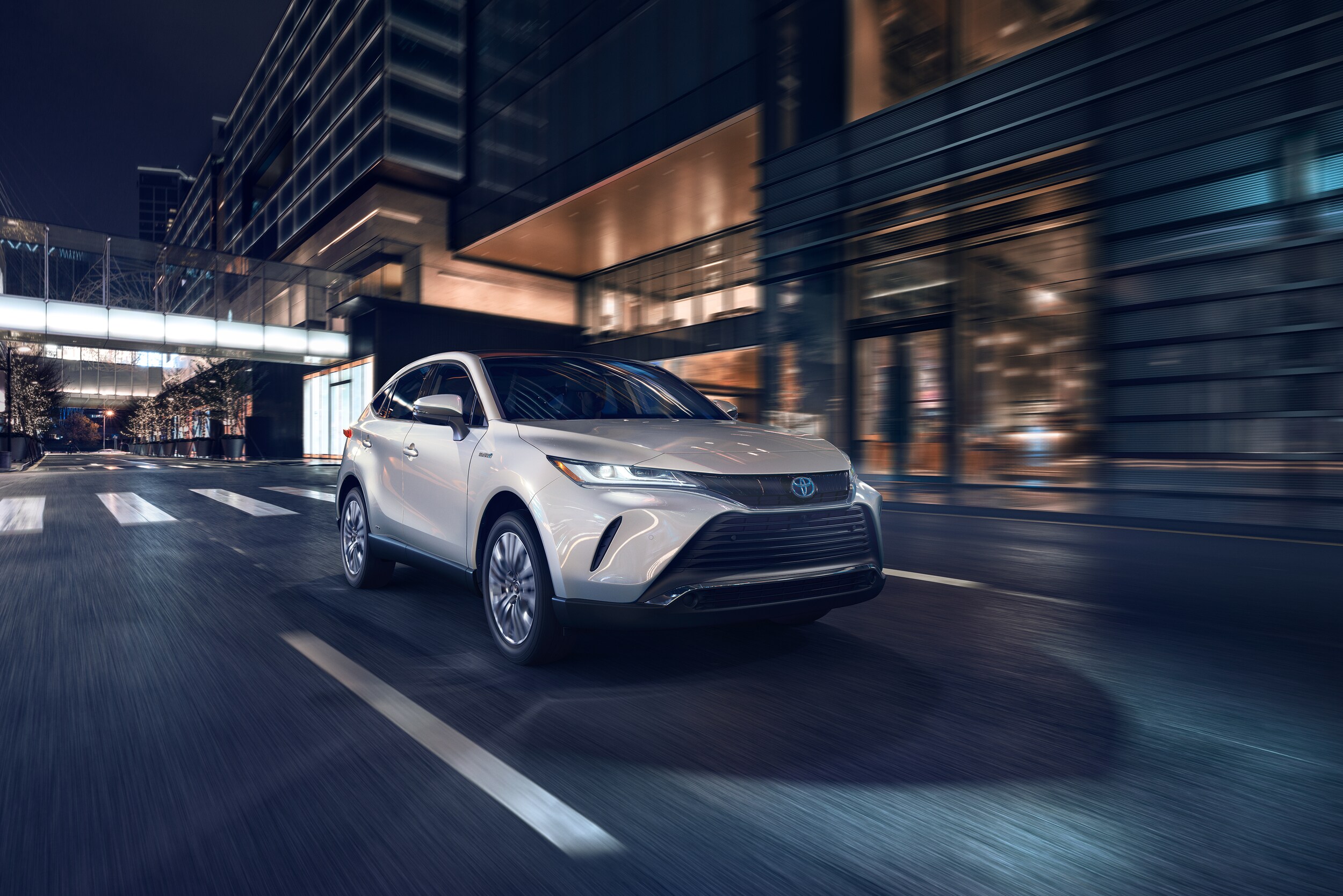 Toyota Venza driving through city
