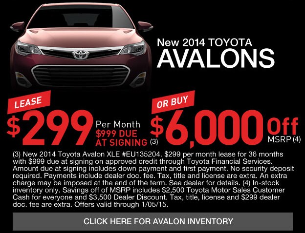 Toyota Avalon Inventory