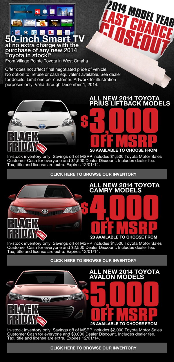 Village Pointe Toyota Black Friday