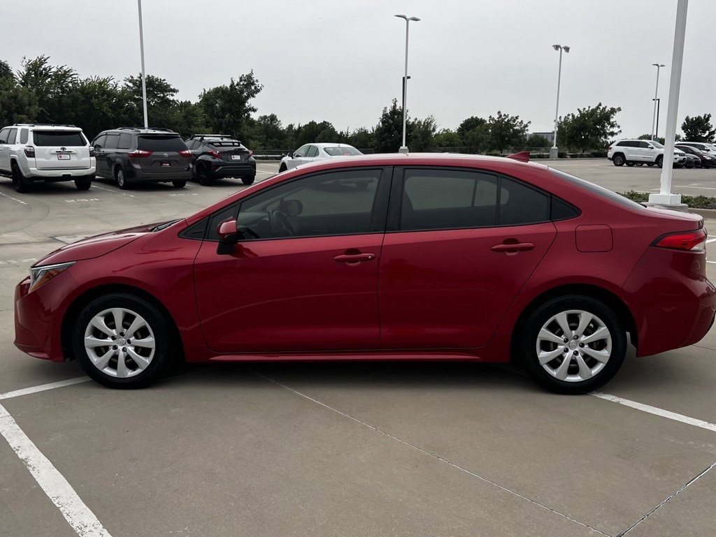 Certified 2021 Toyota Corolla LE with VIN JTDEPMAE7MJ146088 for sale in Plano, TX