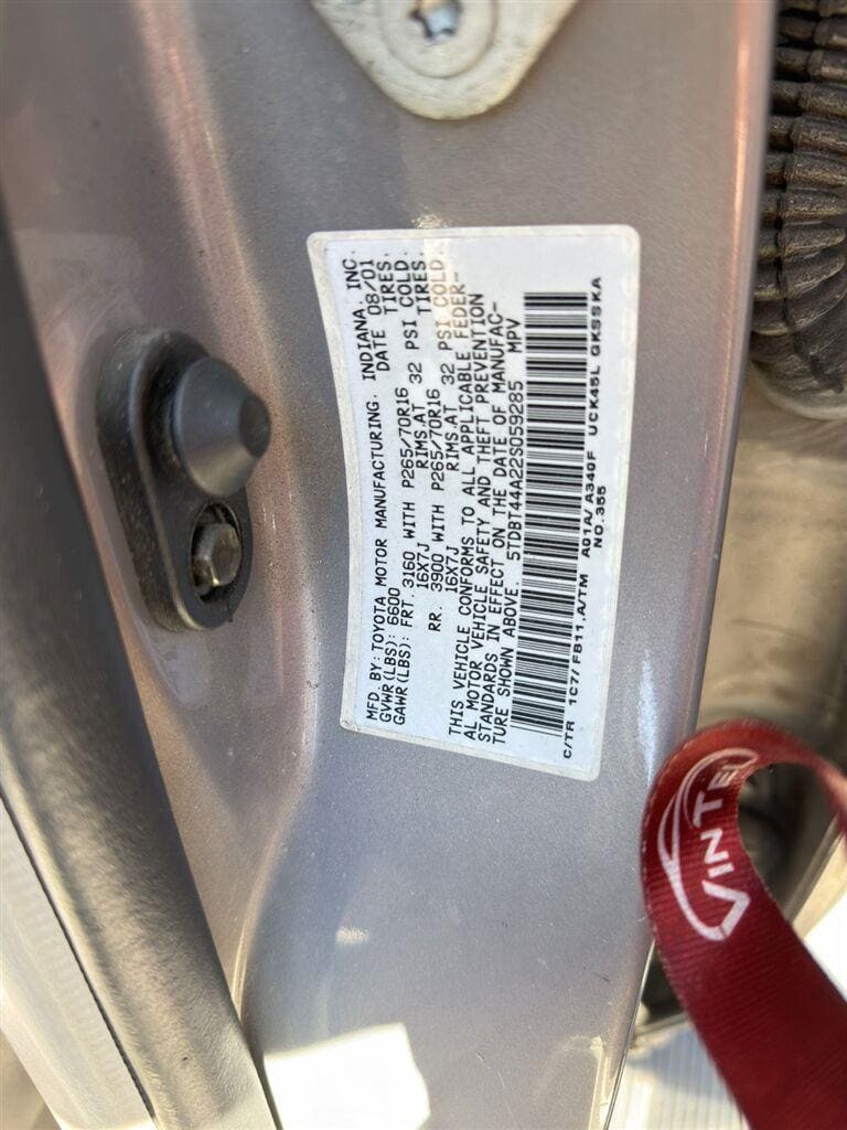Used 2002 Toyota Sequoia SR5 with VIN 5TDBT44A22S059285 for sale in San Luis Obispo, CA