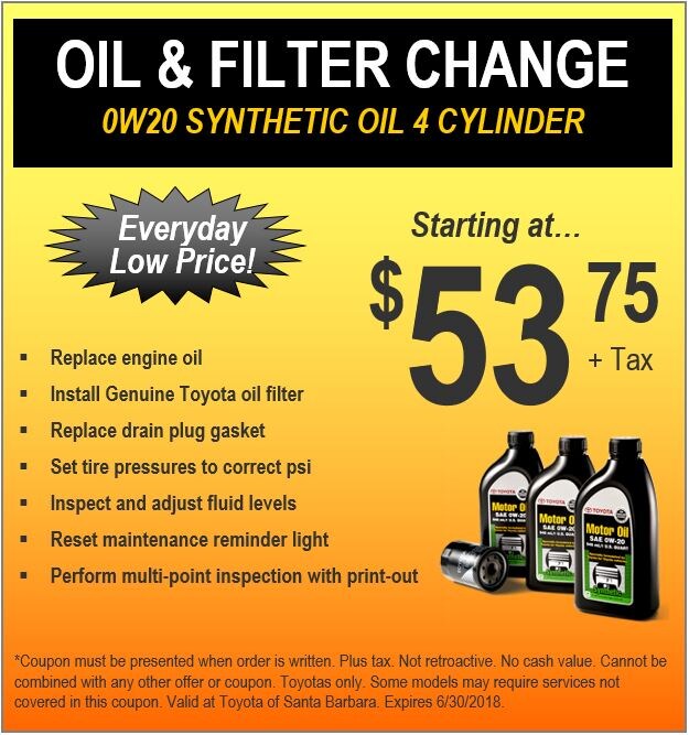 Toyota Service Specials &amp; Coupons | Toyota Repairs near Montecito, CA