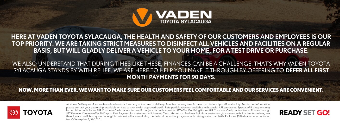 New & Used Toyota Vehicles Toyota Dealer Serving Sylacauga AL