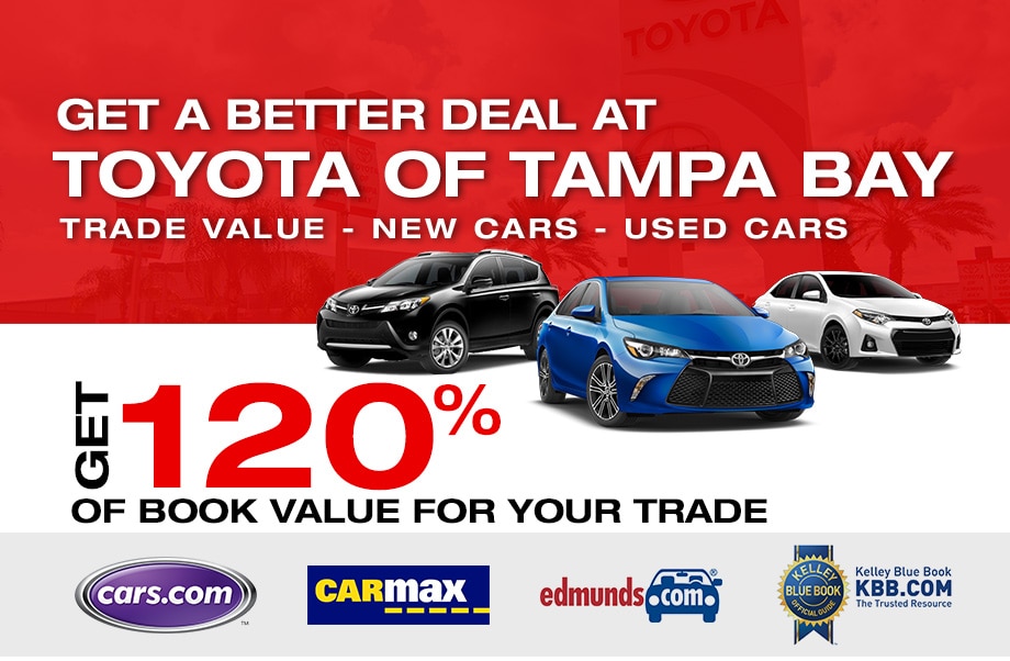 Get a better deal and more value for your trade at Toyota of Tampa Bay