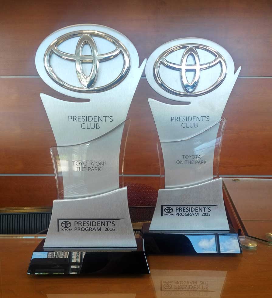 President's Award Recipient Toyota On The ParkToyota Awards