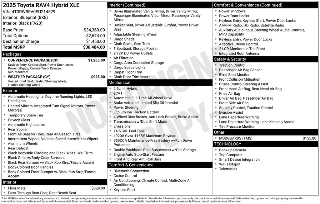 2025 Toyota RAV4 Hybrid XLE AWD SUV 