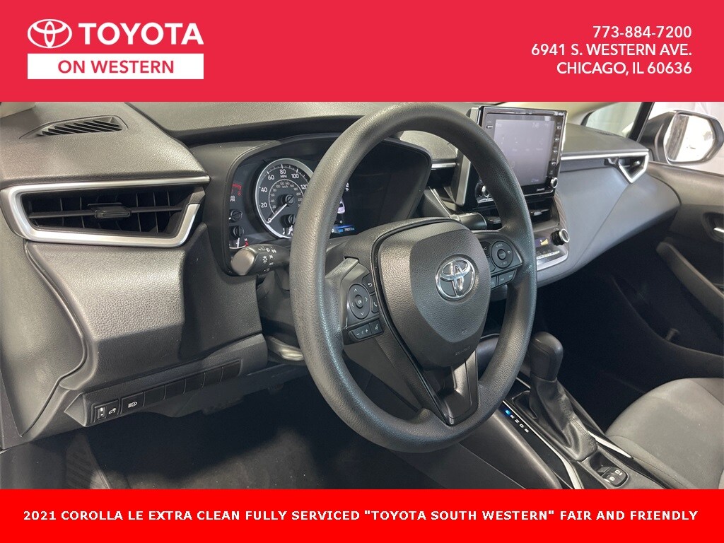 Used 2021 Toyota Corolla LE with VIN 5YFEPMAE8MP190452 for sale in Chicago, IL