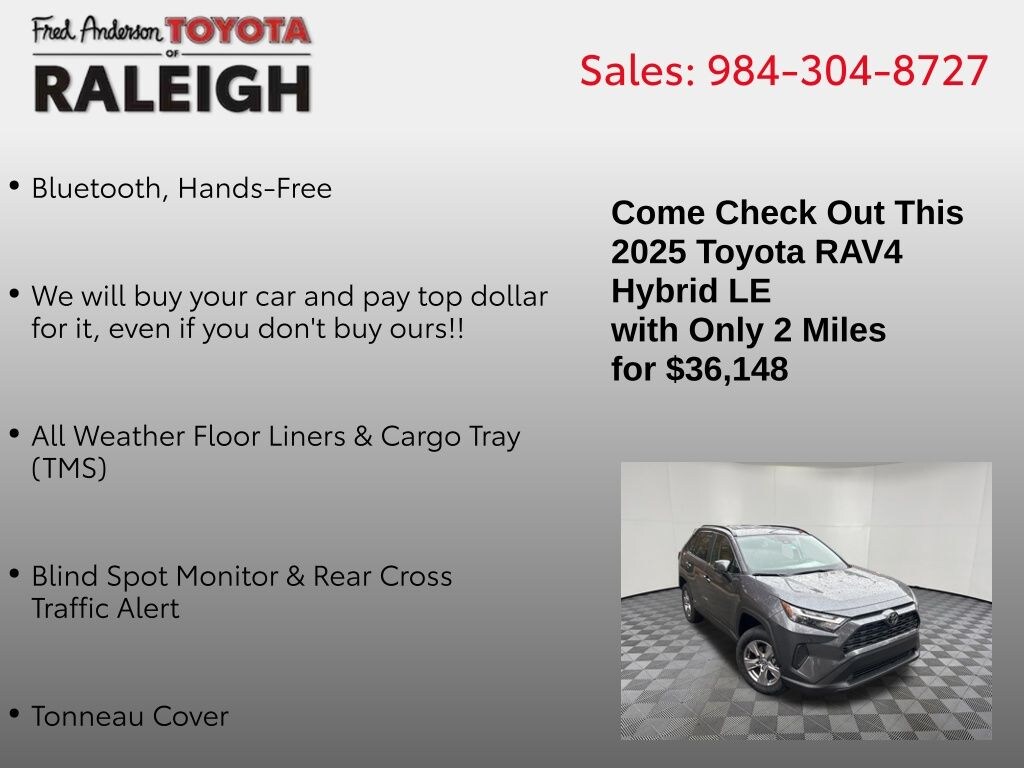 New 2025 Toyota RAV4 Hybrid LE SUV