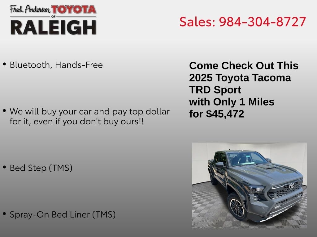 New 2025 Toyota Tacoma TRD Sport Truck Double Cab