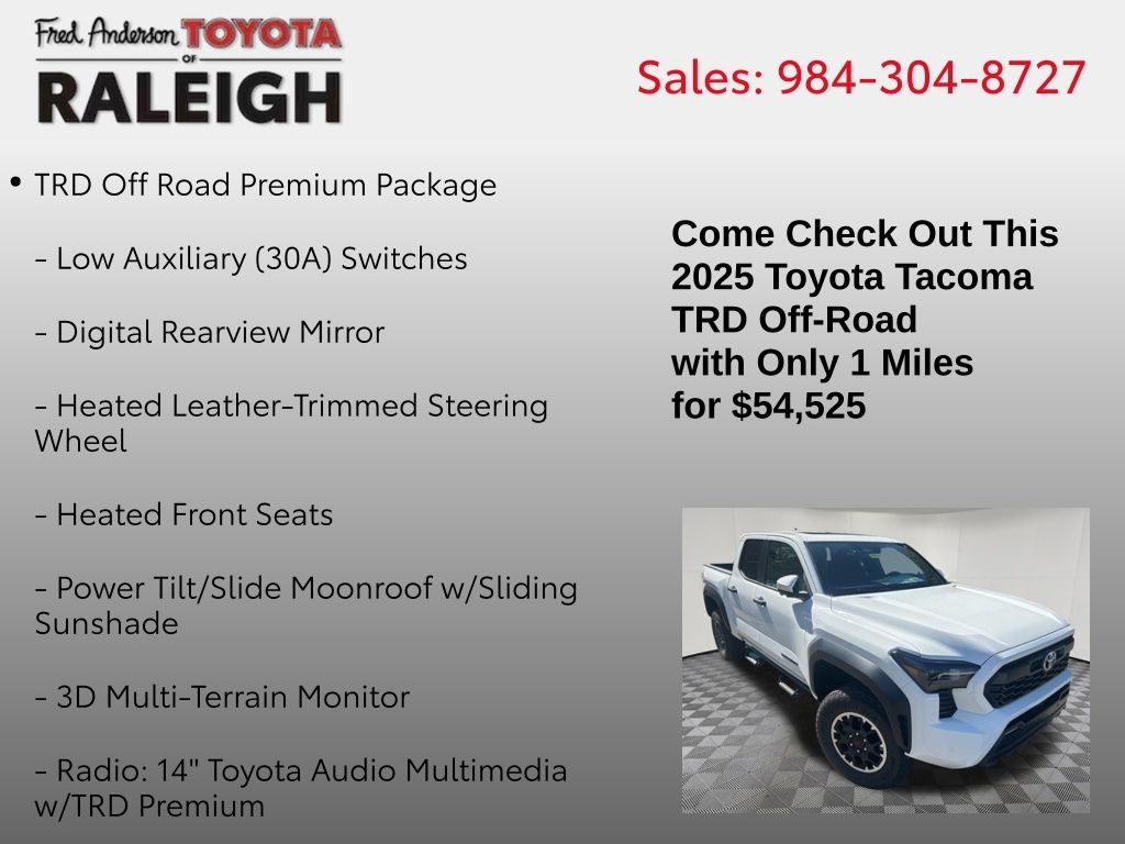 New 2025 Toyota Tacoma TRD Off-Road Truck Double Cab