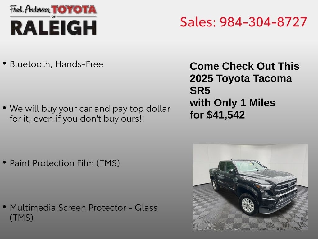 New 2025 Toyota Tacoma SR5 Truck Double Cab