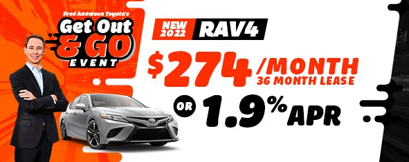 New 2022 RAV4 $274/mo for 36mo lease OR 1.9% APR