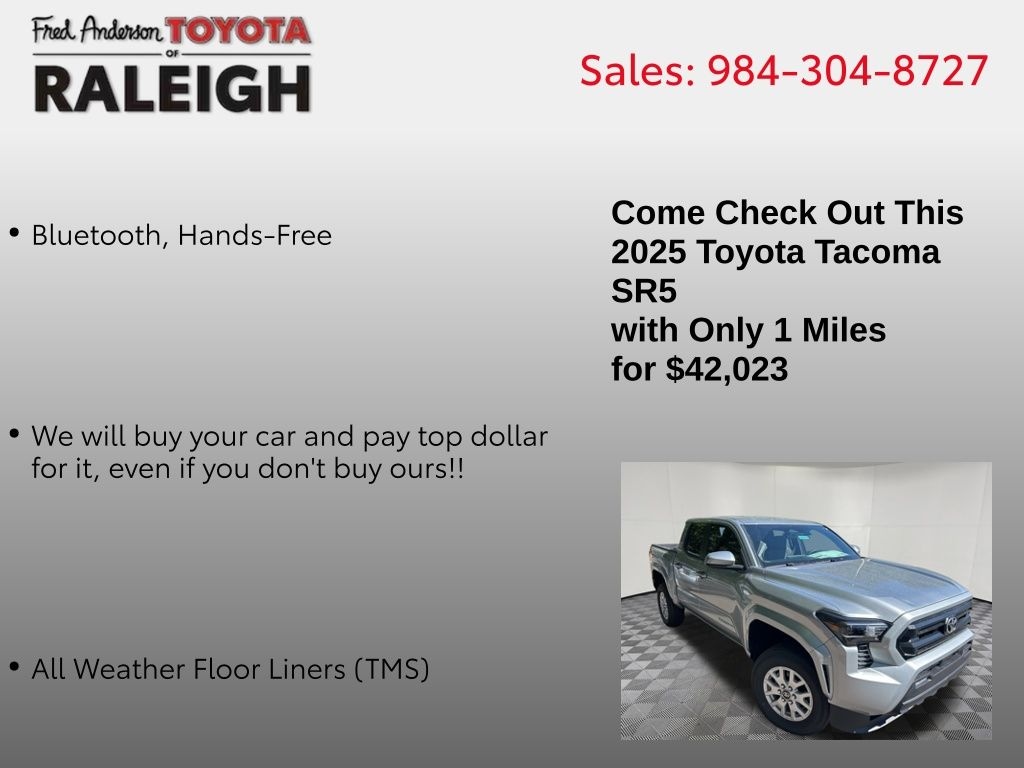 New 2025 Toyota Tacoma SR5 Truck Double Cab