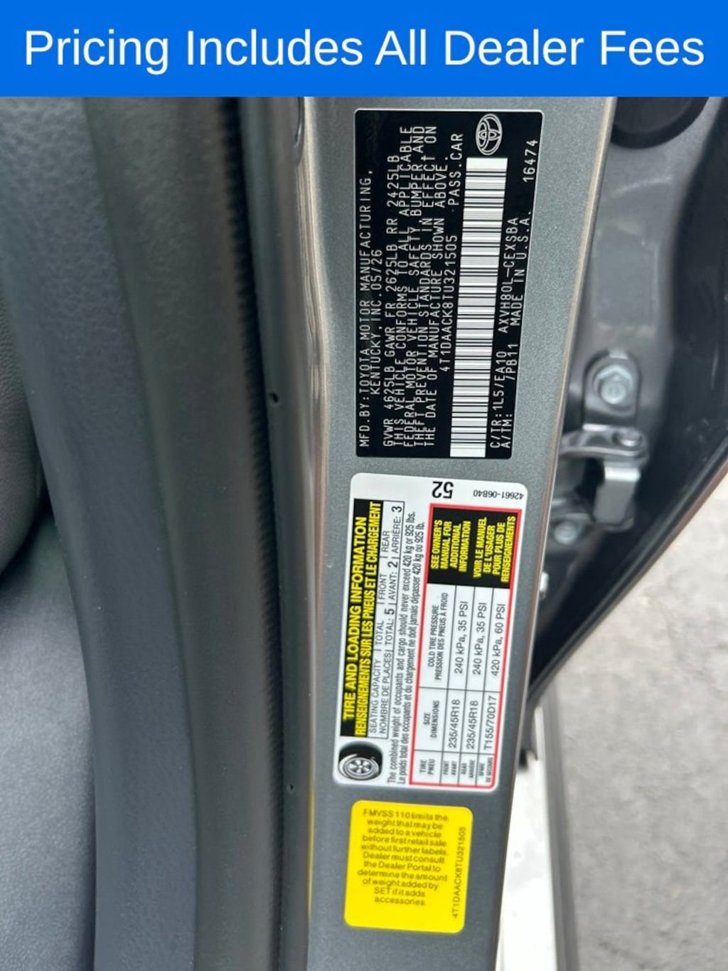 New 2026 Toyota Camry SE Sedan