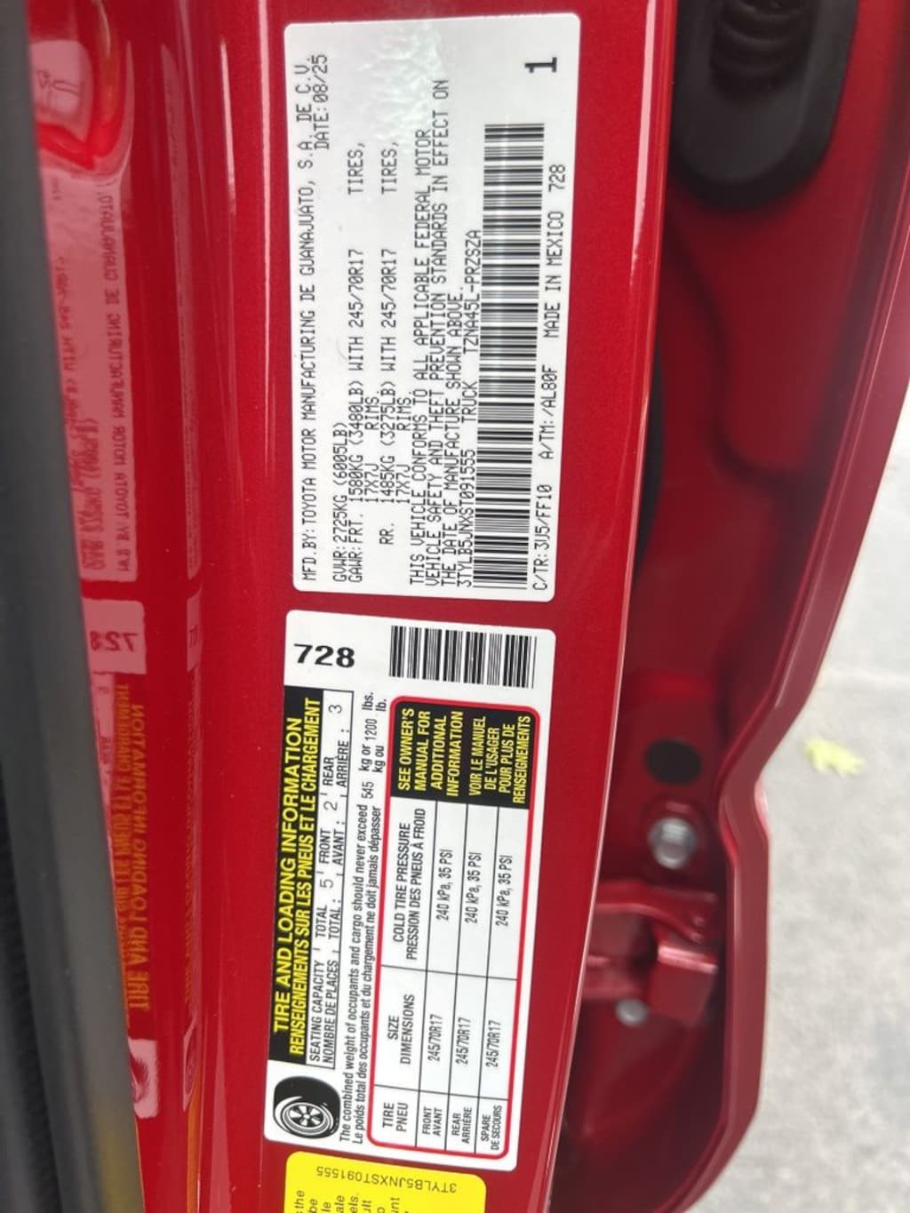 New 2025 Toyota Tacoma SR5 Truck Double Cab