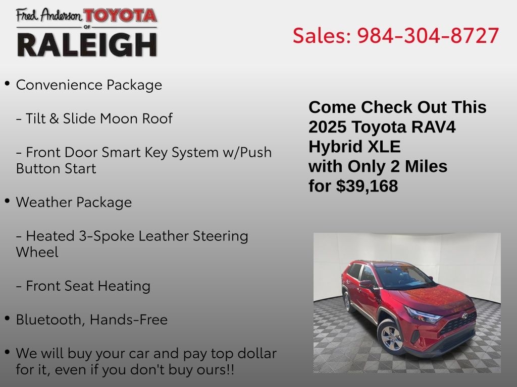 New 2025 Toyota RAV4 Hybrid XLE SUV