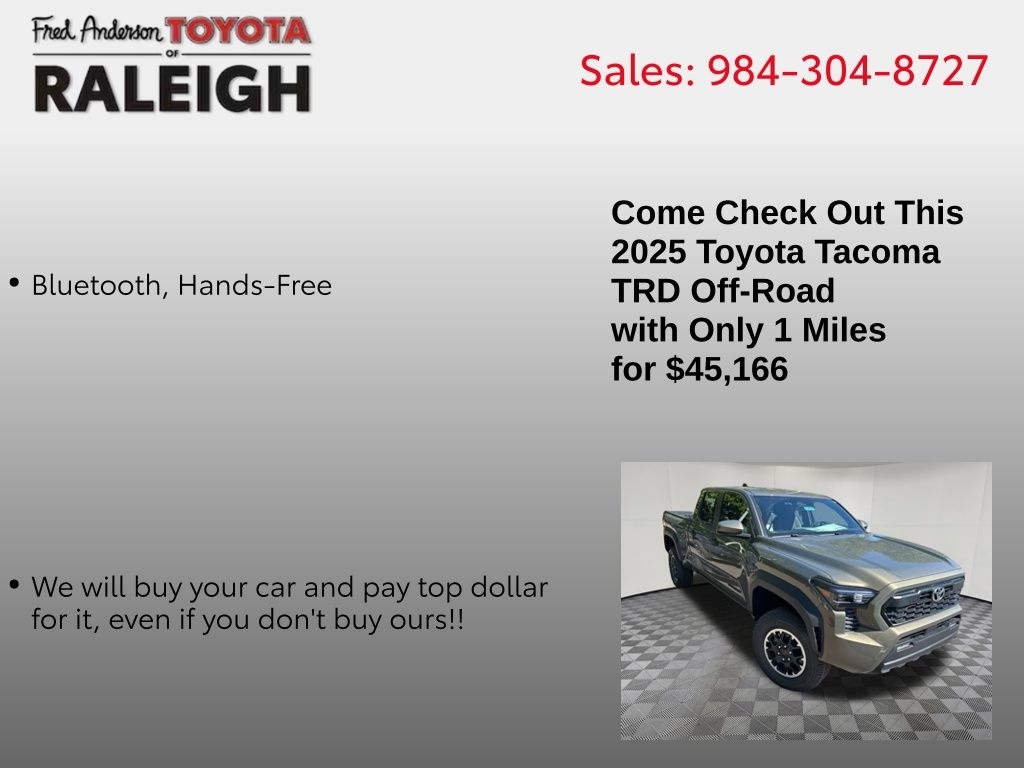 New 2025 Toyota Tacoma TRD Off-Road Truck Double Cab