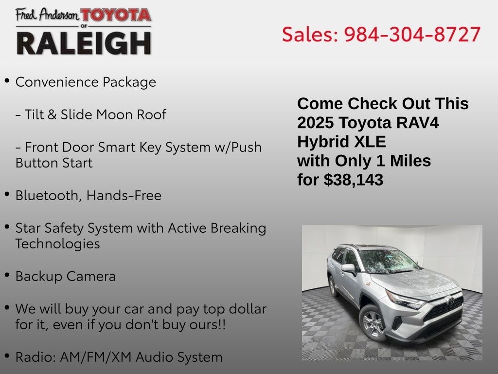 New 2025 Toyota RAV4 Hybrid XLE SUV