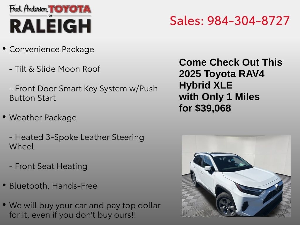 New 2025 Toyota RAV4 Hybrid XLE SUV