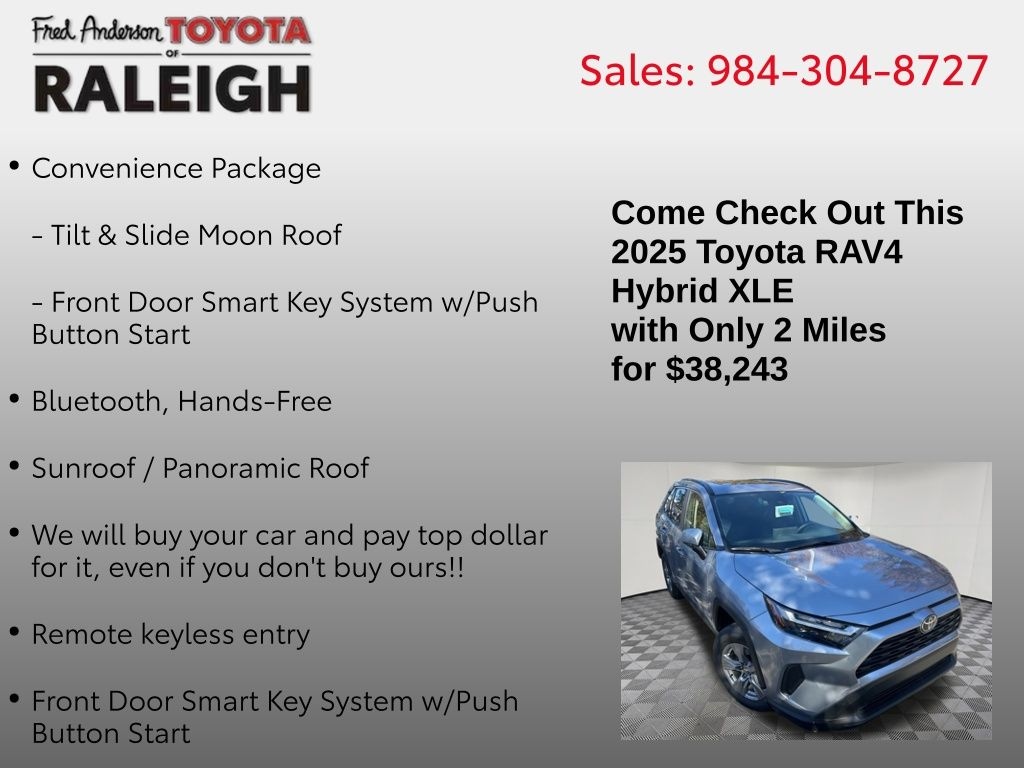 New 2025 Toyota RAV4 Hybrid XLE SUV