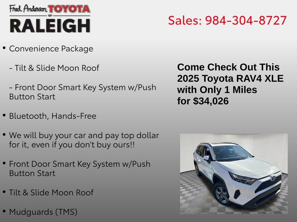 New 2025 Toyota RAV4 XLE SUV
