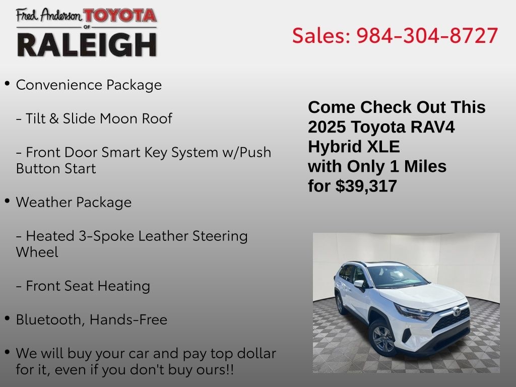 New 2025 Toyota RAV4 Hybrid XLE SUV