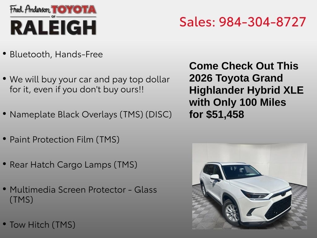 New 2026 Toyota Grand Highlander Hybrid XLE SUV