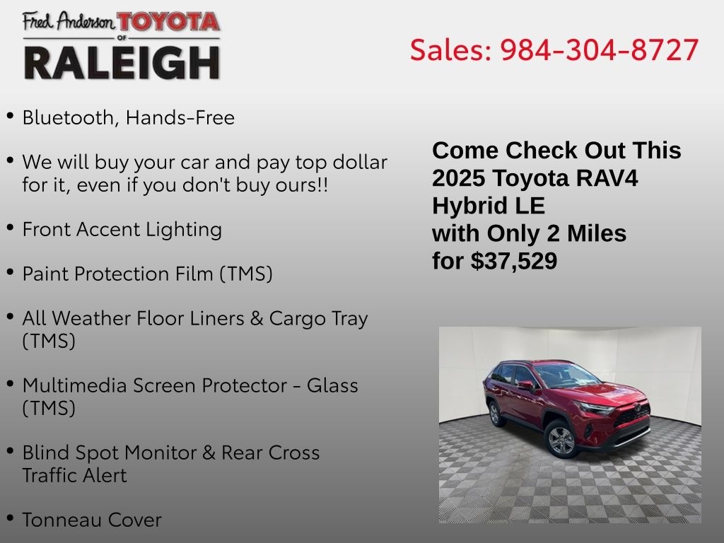 New 2025 Toyota RAV4 Hybrid LE SUV