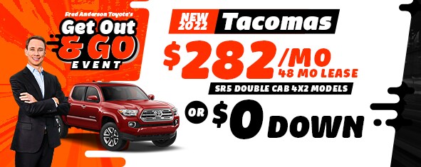 New 2022 Tacomas $282/mo for 48mo lease
