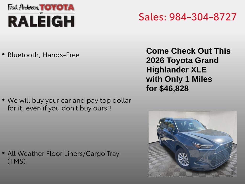 New 2026 Toyota Grand Highlander XLE SUV