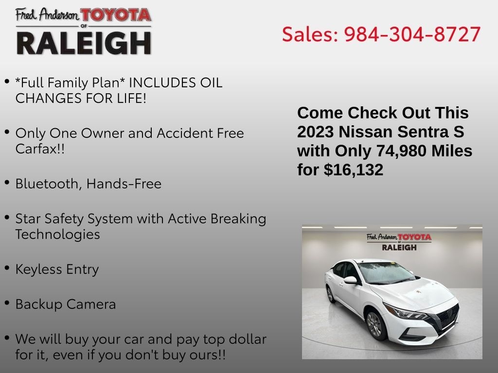 Used 2023 Nissan Sentra S Sedan