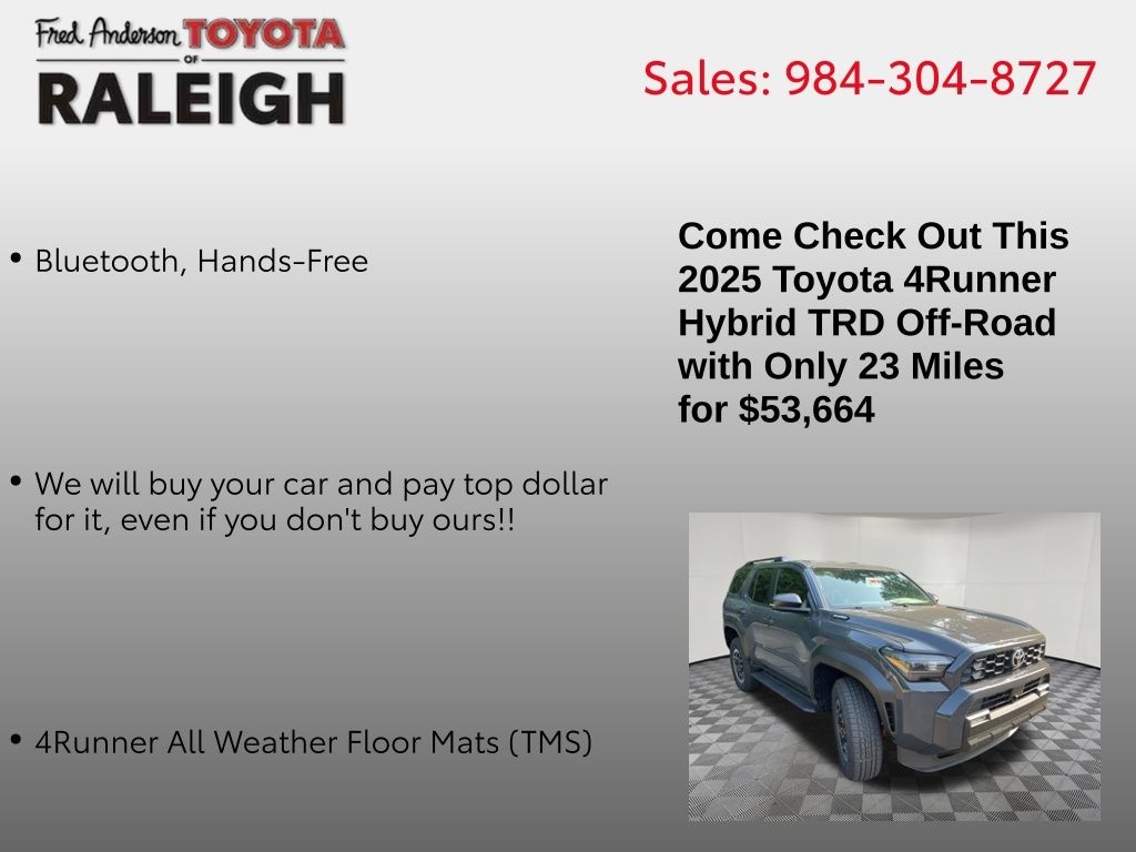 New 2025 Toyota 4Runner i-FORCE MAX TRD Off-Road i-FORCE MAX SUV