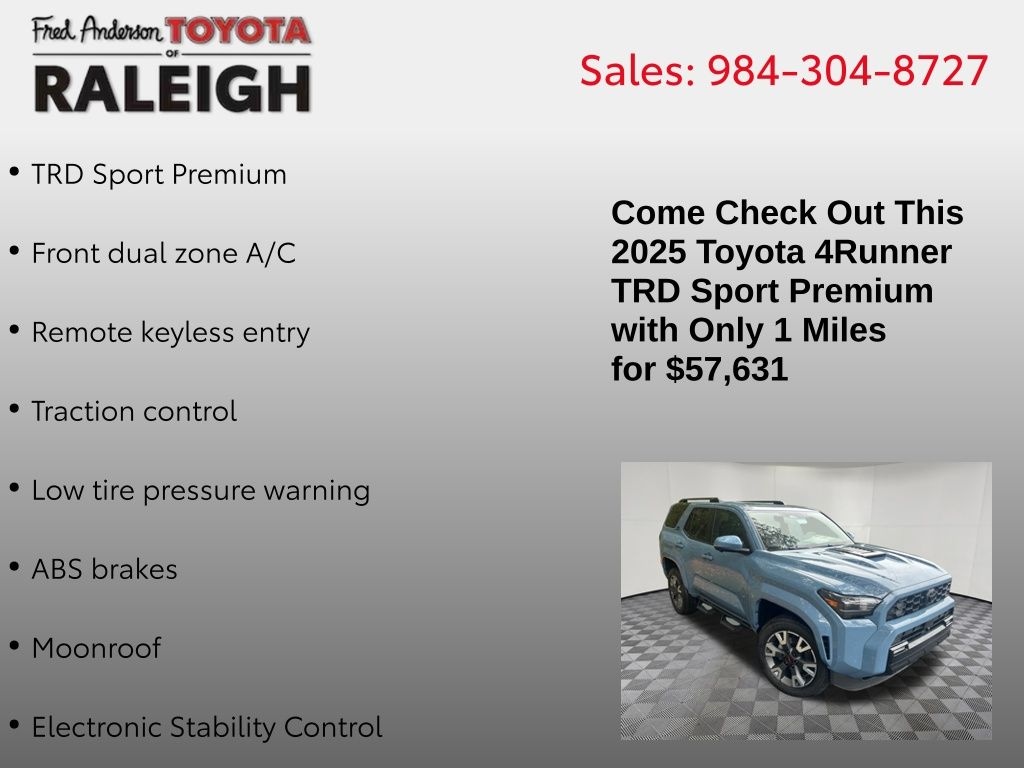 New 2025 Toyota 4Runner TRD Sport Premium SUV