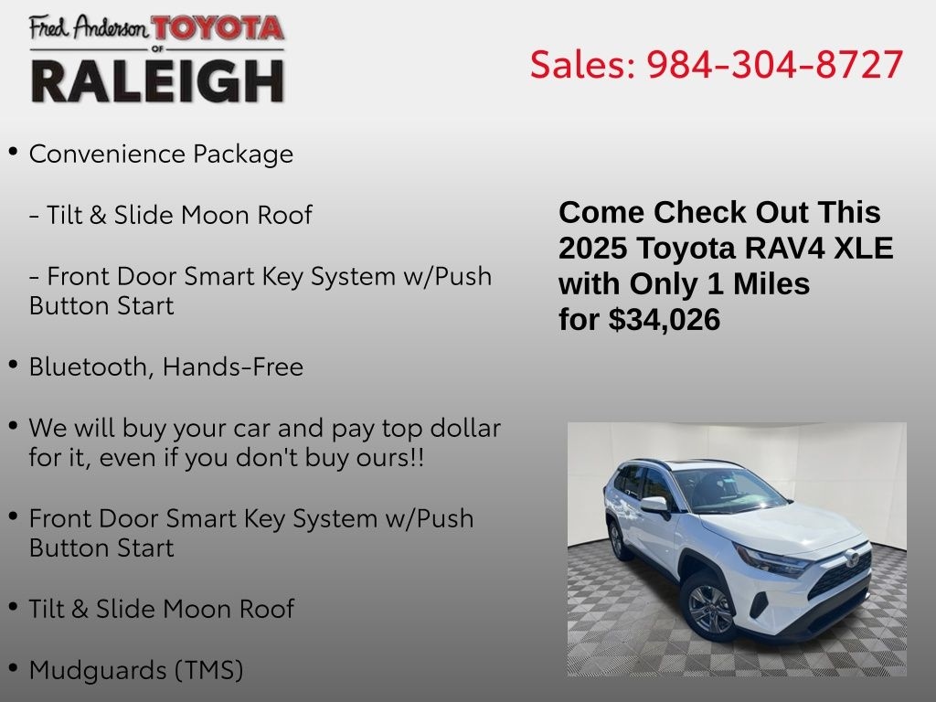 New 2025 Toyota RAV4 XLE SUV