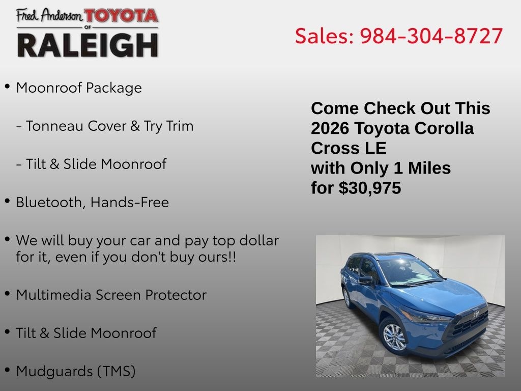 New 2026 Toyota Corolla Cross LE SUV