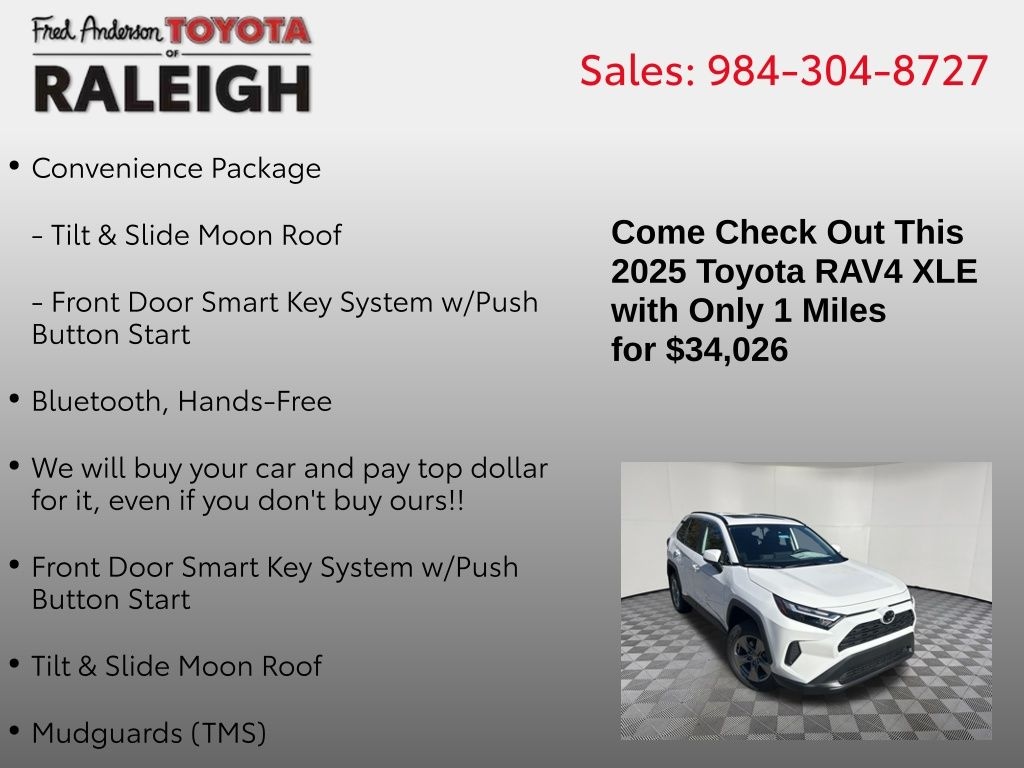 New 2025 Toyota RAV4 XLE SUV