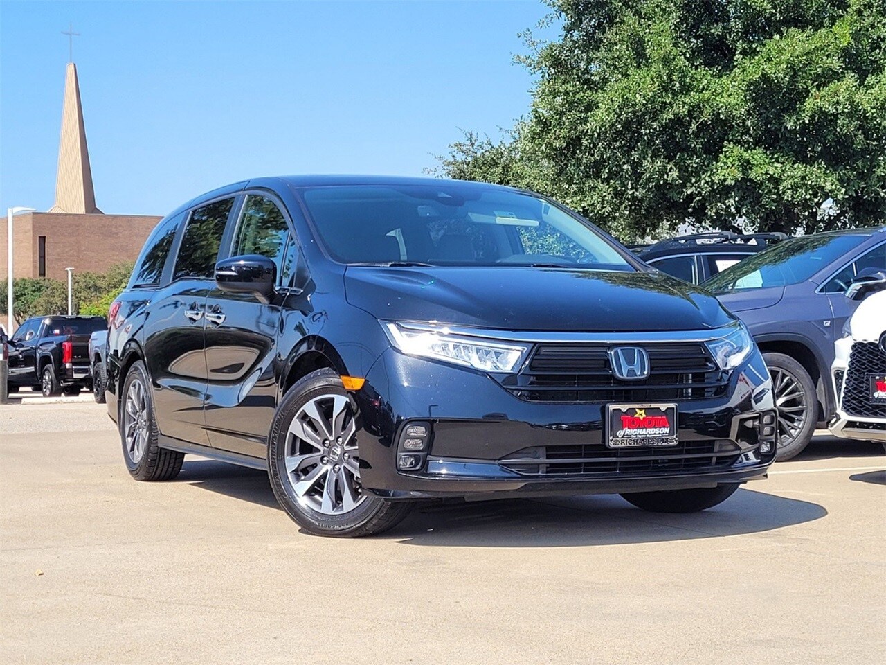 Used 2021 Honda Odyssey EX-L with VIN 5FNRL6H79MB032679 for sale in Richardson, TX